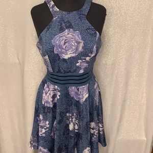 Sparkling Halter Party Dress - Juniors